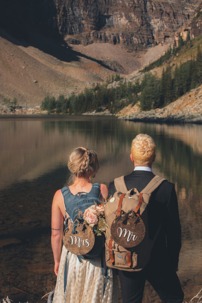 Outdoor adventure elopement in Alberta