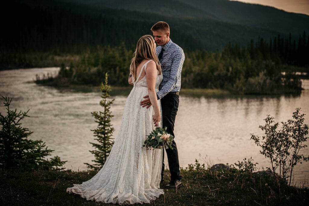 Romantic Alberta adventure elopement
